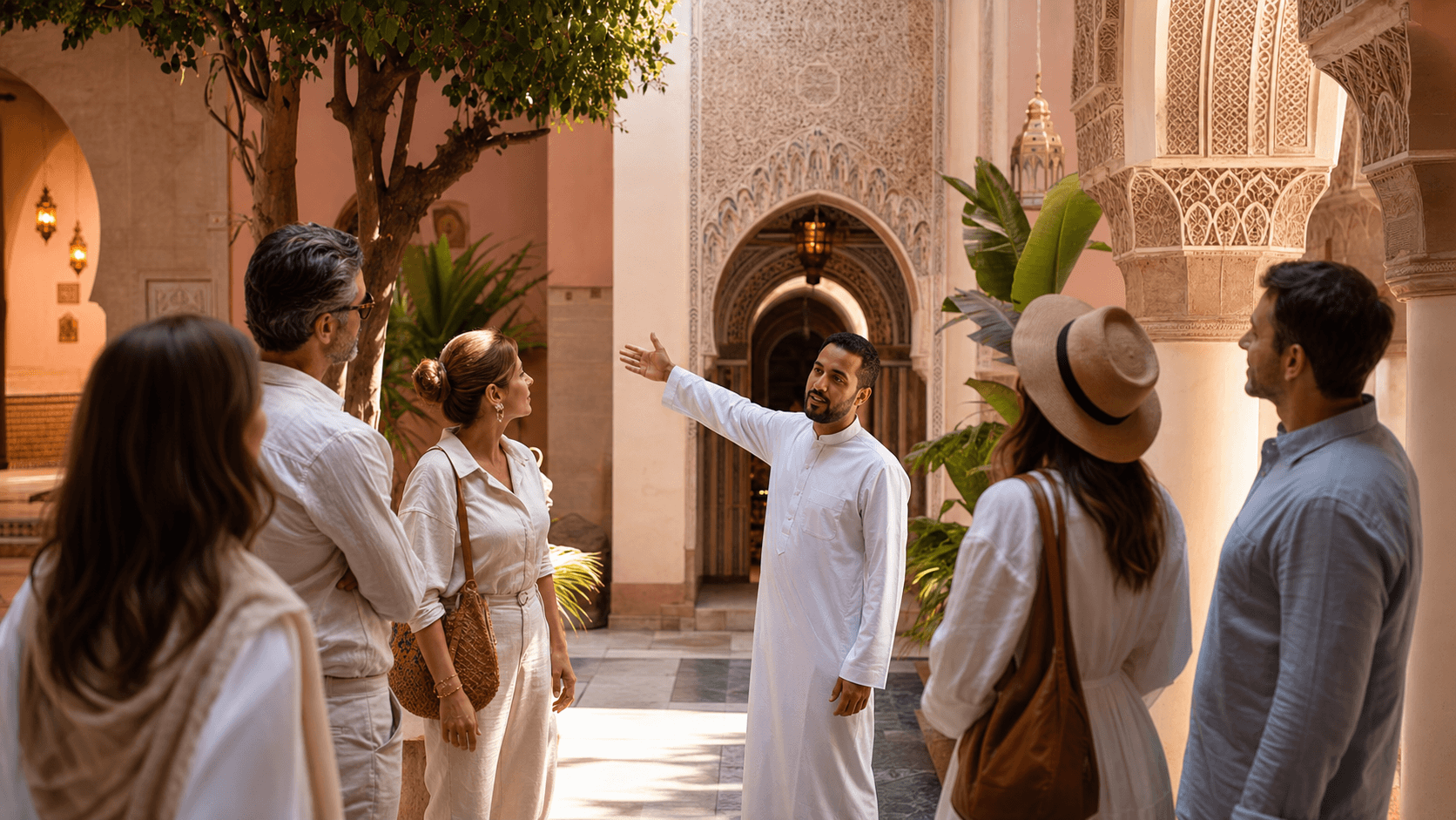 Guided Moroccan architecture tour with a private group